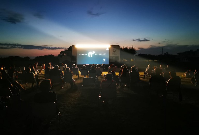 Una serata della rassegna itinerante Frazion-cine, estate 2021