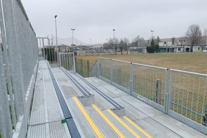 Campo sportivo di Santa Giustina, completati i lavori per la realizzazione della nuova tribuna