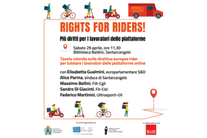 Elisabetta Gualmini sabato 29 aprile a Santarcangelo per l’incontro pubblico “Rights for riders!” in biblioteca