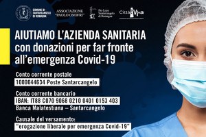 Emergenza Coronavirus, oltre 13.000 euro le donazioni dei santarcangiolesi per aiutare l’Azienda Sanitaria