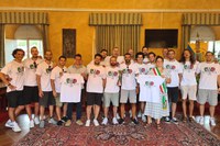 I campioni d’Italia Uisp CNO basket Santarcangelo ricevuti in Municipio dalla sindaca Alice Parma
