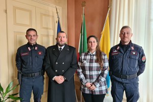 Il nuovo comandante dei Carabinieri Forestali di Santarcangelo accolto in visita in municipio
