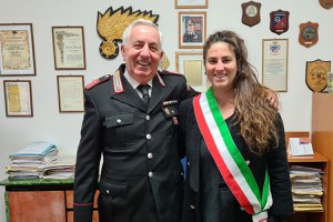 La sindaca Parma saluta il comandante Pizzarelli