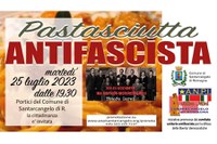Martedì 25 luglio torna la pastasciutta antifascista dell’Anpi sotto il porticato del Municipio