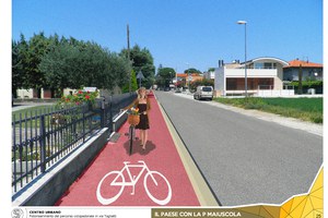 25 - Fotoinserimento del percorso ciclopedonale in via Togliatti