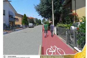 32 - Fotoinserimento percorso ciclopedonale in via Orsini